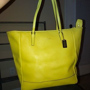 Leather coach tote/purse